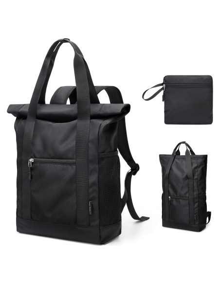 Mochila Tote Convertible Plegable GOLF Nylon 21.9L Negra Mochila Tote Convertible Plegable GOLF Nylon 21.9L Negra