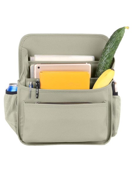 Organizador de Asiento Frontal Viaviat Beige con Soporte para Tazas Organizador de Asiento Frontal Viaviat Beige con Soporte para Tazas