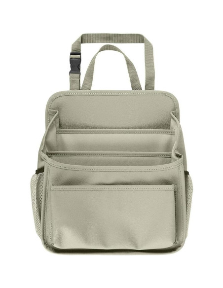 Organizador de Asiento Frontal Viaviat Beige con Soporte para Tazas Organizador de Asiento Frontal Viaviat Beige con Soporte para Tazas