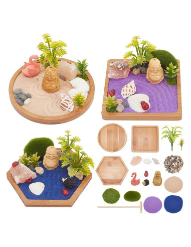 Mini Jardín Zen WEBEEDY en Arena con Accesorios Playa
