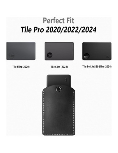Funda de Cuero Geiomoo para Tile Slim 2024/2022/2020 - Negro