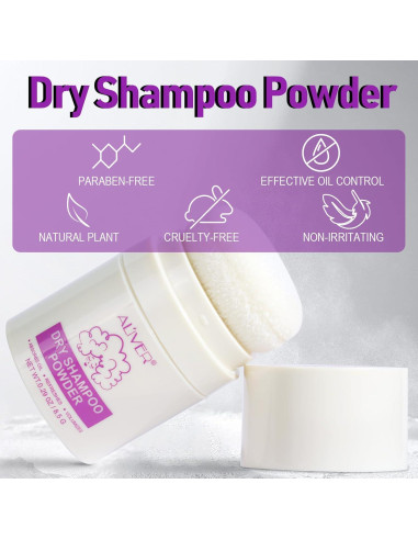 Polvo de Champú Seco Biotina 8.5g para Cabello Oscuro - Sin Aerosol