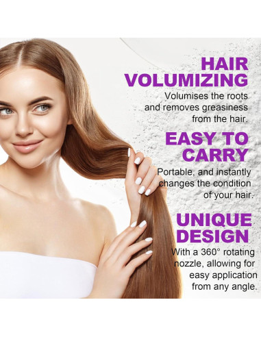 Polvo de Champú Seco Biotina 8.5g para Cabello Oscuro - Sin Aerosol