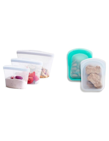 Bolsa de Maquillaje Reutilizable Stasher 1 Taza Silicona Transparente