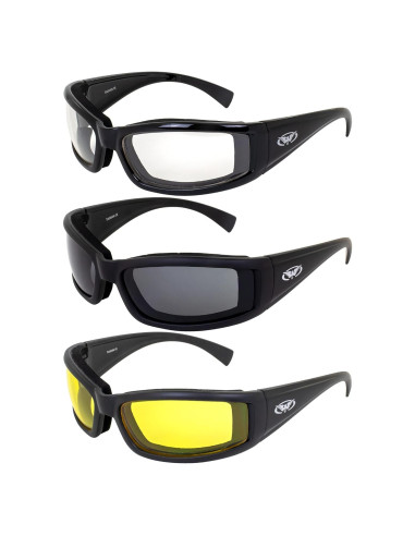 Gafas de Motocicleta Global Vision StrayCat con 3 Lentes UV
