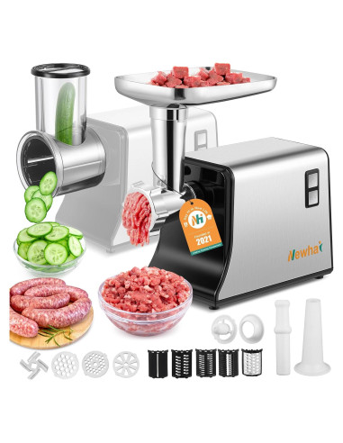 Rallador Eléctrico Newhai 2 en 1 Picador de Carne y Verduras