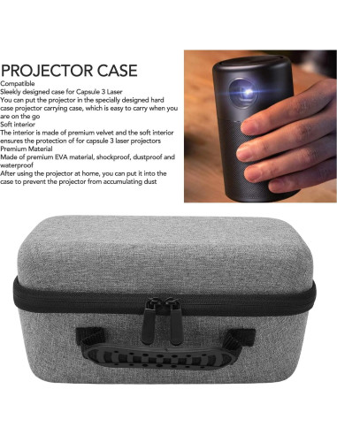Funda Dura Diyeeni para Proyector Nebula Capsule 3 - Gris