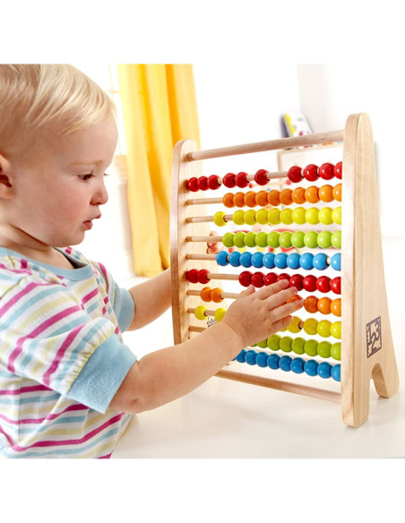 Ábaco de Cuentas Arcoíris Hape - 10 Filas, 5 Colores, 90g Ábaco de Cuentas Arcoíris Hape - 10 Filas, 5 Colores, 90g