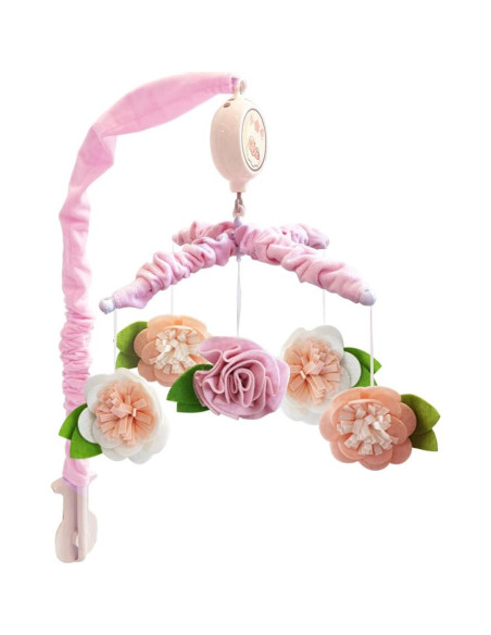 Móvil Musical Floral para Cuna QIMIAO 12 Canciones Rosa Móvil Musical Floral para Cuna QIMIAO 12 Canciones Rosa