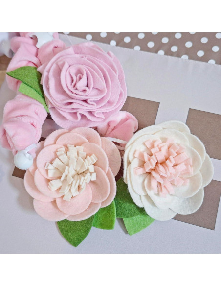 Móvil Musical Floral para Cuna QIMIAO 12 Canciones Rosa Móvil Musical Floral para Cuna QIMIAO 12 Canciones Rosa