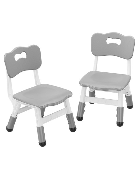 Juego de Sillas para Niños GAOMON 2 Piezas Ajustables Gris Juego de Sillas para Niños GAOMON 2 Piezas Ajustables Gris