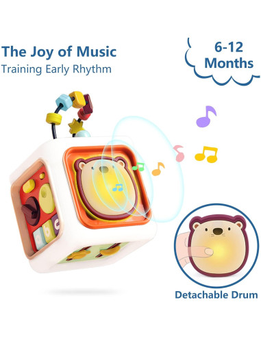 Cubo de Actividad iPlay, iLearn 6 en 1 para Bebés 0-5 Años