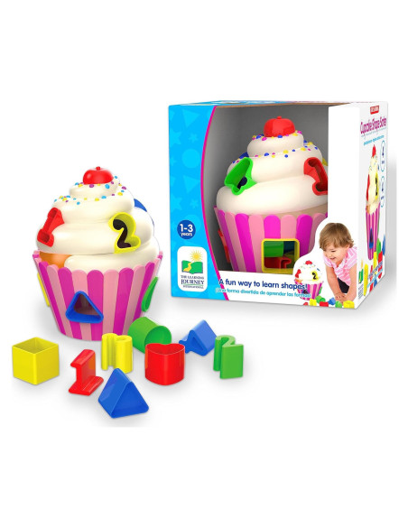 Clasificador de Formas Cupcake El Viaje del Aprendizaje 12+ meses Clasificador de Formas Cupcake El Viaje del Aprendizaje 12+ meses