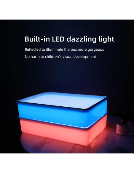 Mesa de Luz Vatrepeo para Pintura de Arena Ajustable Azul Mesa de Luz Vatrepeo para Pintura de Arena Ajustable Azul