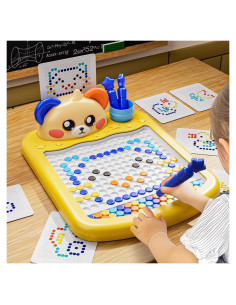 Tablero Magnético Educativo NIPLOOOW Amarillo 20x20 cm