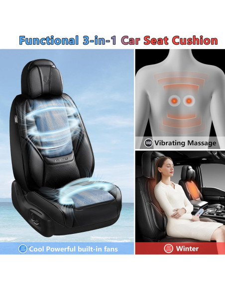Funda de Asiento Enfriamiento CAR PASS 5 Asientos Negro Funda de Asiento Enfriamiento CAR PASS 5 Asientos Negro