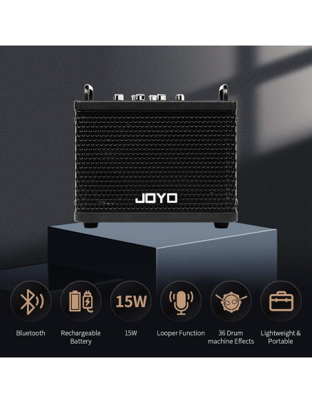 Amplificador de Guitarra Portátil JOYO DC-15S 15W Recargable Amplificador de Guitarra Portátil JOYO DC-15S 15W Recargable