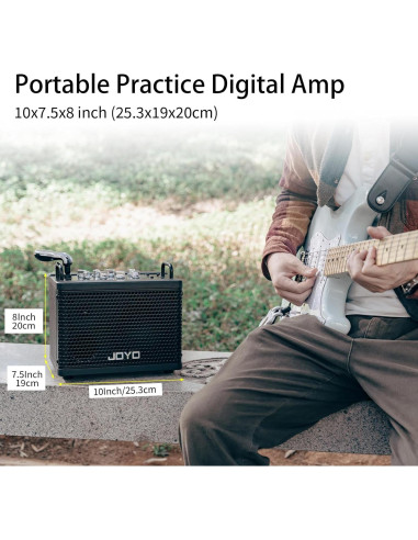 Amplificador de Guitarra Portátil JOYO DC-15S 15W Recargable