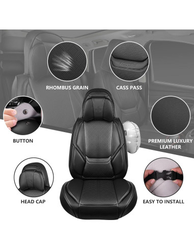 Funda de Asiento Enfriamiento CAR PASS 5 Asientos Negro