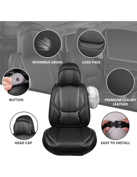 Funda de Asiento Enfriamiento CAR PASS 5 Asientos Negro Funda de Asiento Enfriamiento CAR PASS 5 Asientos Negro
