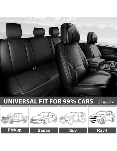 Funda de Asiento Enfriamiento CAR PASS 5 Asientos Negro