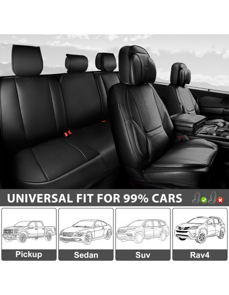 Funda de Asiento Enfriamiento CAR PASS 5 Asientos Negro Funda de Asiento Enfriamiento CAR PASS 5 Asientos Negro