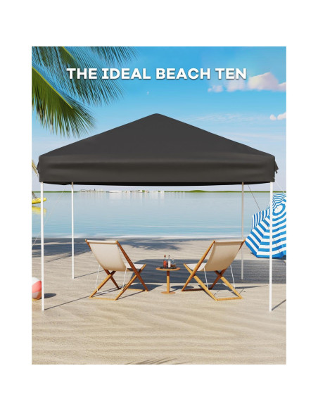 Carpa Plegable 3x3m GarveeLife Negra con 4 Sacos de Arena Carpa Plegable 3x3m GarveeLife Negra con 4 Sacos de Arena