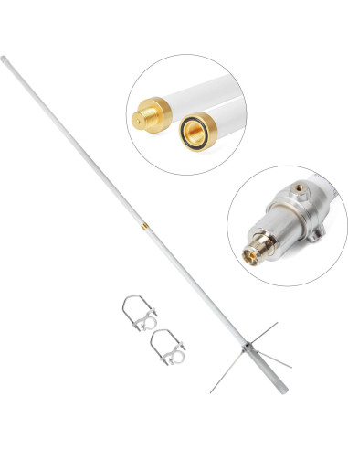 Antena Base GMRS 1.7m Fibra de Vidrio 462-467MHz 7.2dBi