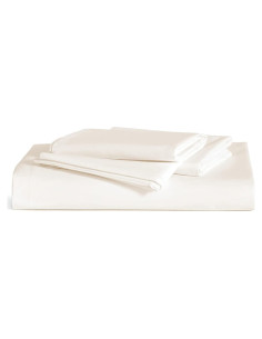 Juego de Sábanas de Satén Brooklinen 3 Piezas Queen Crema