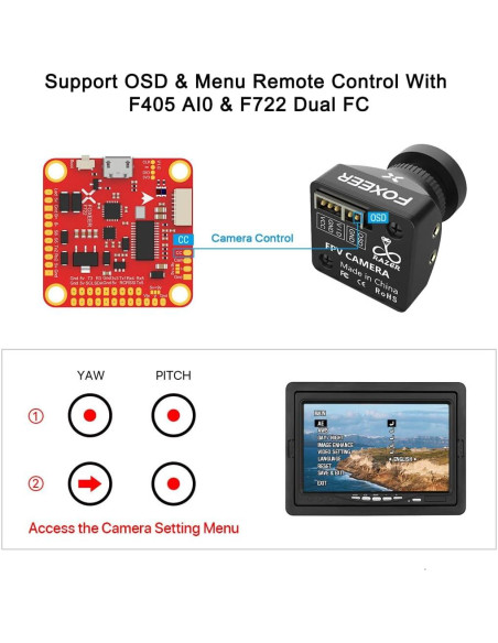 Cámara FPV Razer Mini 1200TVL CMOS 1/3" 22x22mm Ultra Ligera Cámara FPV Razer Mini 1200TVL CMOS 1/3" 22x22mm Ultra Ligera