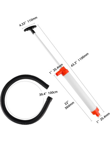 Bomba de Achique Manual Xztrdi para Barcos y Kayaks 94.64 L/min