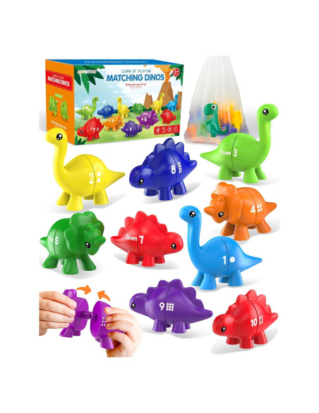 Juguete Educativo Dinosaurios de Números Gagule 10 Piezas Juguete Educativo Dinosaurios de Números Gagule 10 Piezas