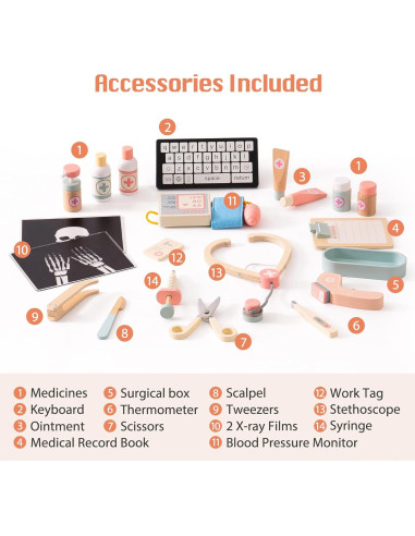 Kit de Doctor de Madera ROBOTIME - Juego Médico Interactivo