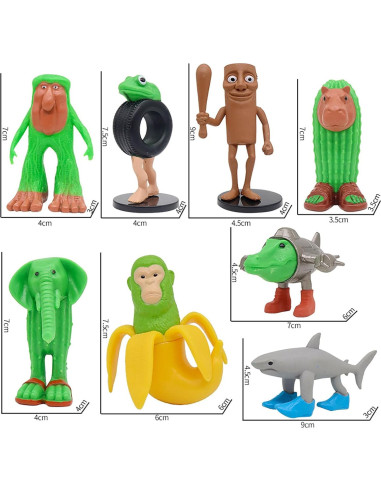Conjunto de 8 Juguetes Brainrot Italianos Rercarre - Figuras Coleccionables