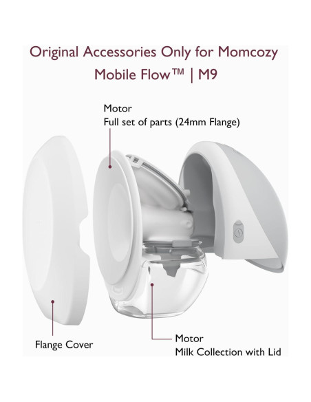 Juego Completo de Partes Originales Momcozy M9 - 24mm Juego Completo de Partes Originales Momcozy M9 - 24mm