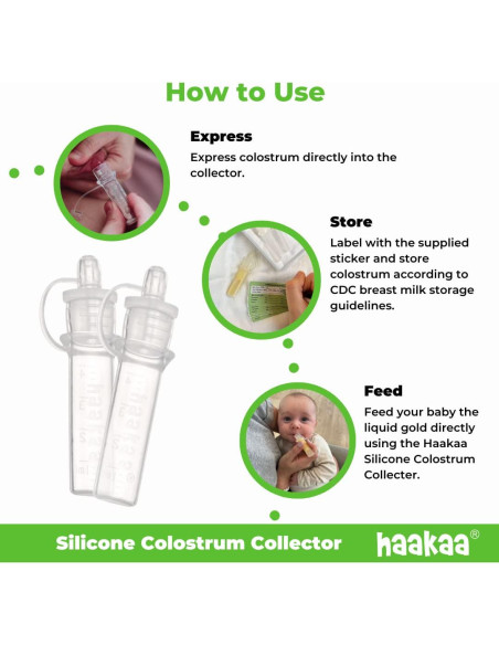 Conjunto recolector calostro silicona Haakaa 6 unidades 4 ml Conjunto recolector calostro silicona Haakaa 6 unidades 4 ml