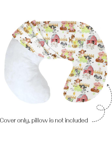 Funda de Almohada de Lactancia HawSkgFub Granja 55.88x45.72 cm