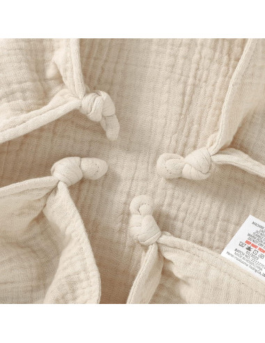 Manta de Seguridad Conejo Khaki Algodón Orgánico 30x30 cm