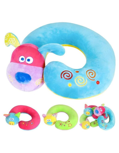 Almohada de Cuello para Niños Qianliyer Azul - Viaje Cómoda