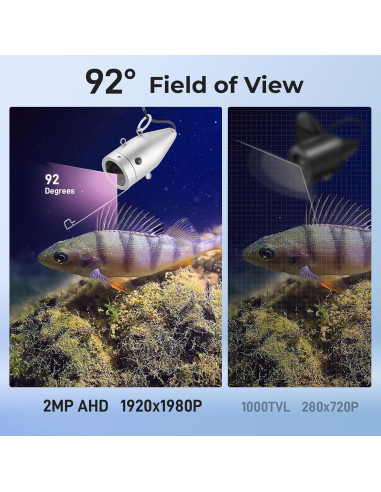 Cámara de Pesca Submarina Eyoyo 1080P con Monitor 7" y DVR
