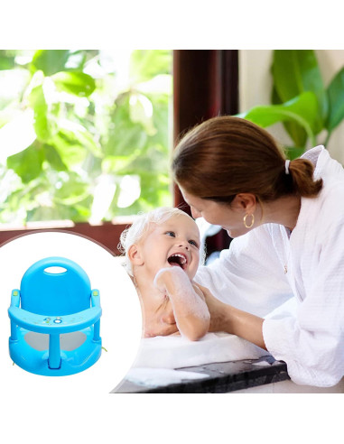 Asiento de Baño Plegable para Bebés Antideslizante Azul