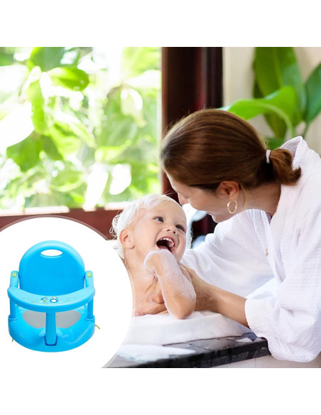 Asiento de Baño Plegable para Bebés Antideslizante Azul Asiento de Baño Plegable para Bebés Antideslizante Azul