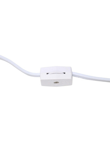 Lámpara de mesa Simple Designs LT2072-GRY gris con pantalla blanca