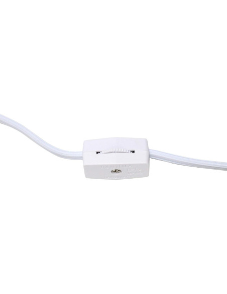 Lámpara de mesa Simple Designs LT2072-GRY gris con pantalla blanca Lámpara de mesa Simple Designs LT2072-GRY gris con pantalla blanca