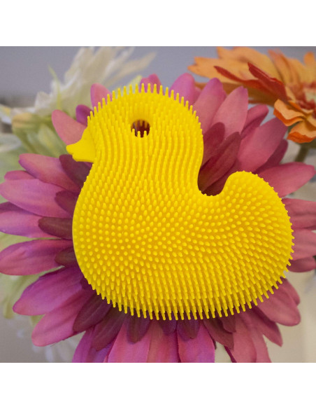 Esponja de Silicona Pato Amarillo Innobaby para Bebés 11.4cm Esponja de Silicona Pato Amarillo Innobaby para Bebés 11.4cm
