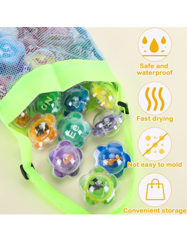 Juguetes de Baño Flotantes Vodolo - Alfabeto Animal 26 Piezas