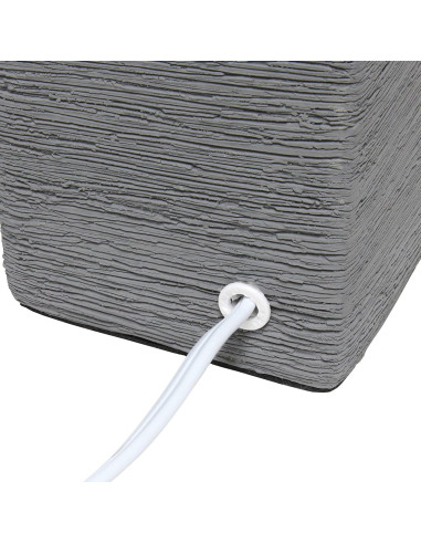 Lámpara de mesa Simple Designs LT2072-GRY gris con pantalla blanca