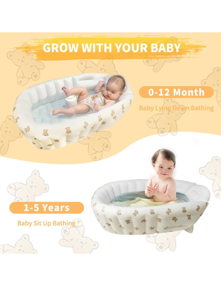 Bañera Inflable para Bebés EKEPE 90x54.9 cm Antideslizante Bañera Inflable para Bebés EKEPE 90x54.9 cm Antideslizante
