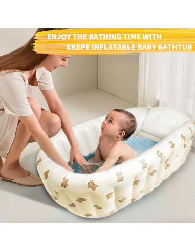 Bañera Inflable para Bebés EKEPE 90x54.9 cm Antideslizante