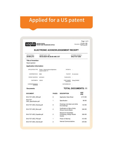 Aspirador Nasal Manual Ujhosld Portátil Reutilizable Silencioso
